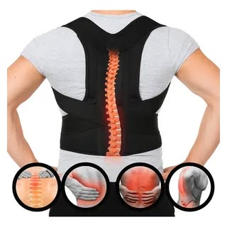 Fitnords Neoprene X-Cross Posture Corrector Belt Universal Size Shoulder & Back Support Belt | Back Straightener Brace For Spine & Body Posture Correction | Clavicle Support For Unisex | Universal Size