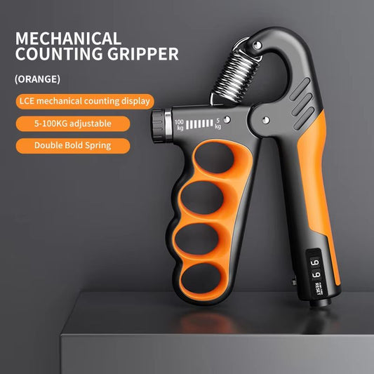 Adjustable Hand Grip Strengthener. Portable Resistance Forearm Trainer & Finger Exerciser for Athletes, Musicians & Rehab